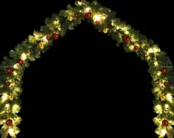 vidaXL Kerstslinger Versierd Met Kerstballen En Led-Lampjes 20 M Hot