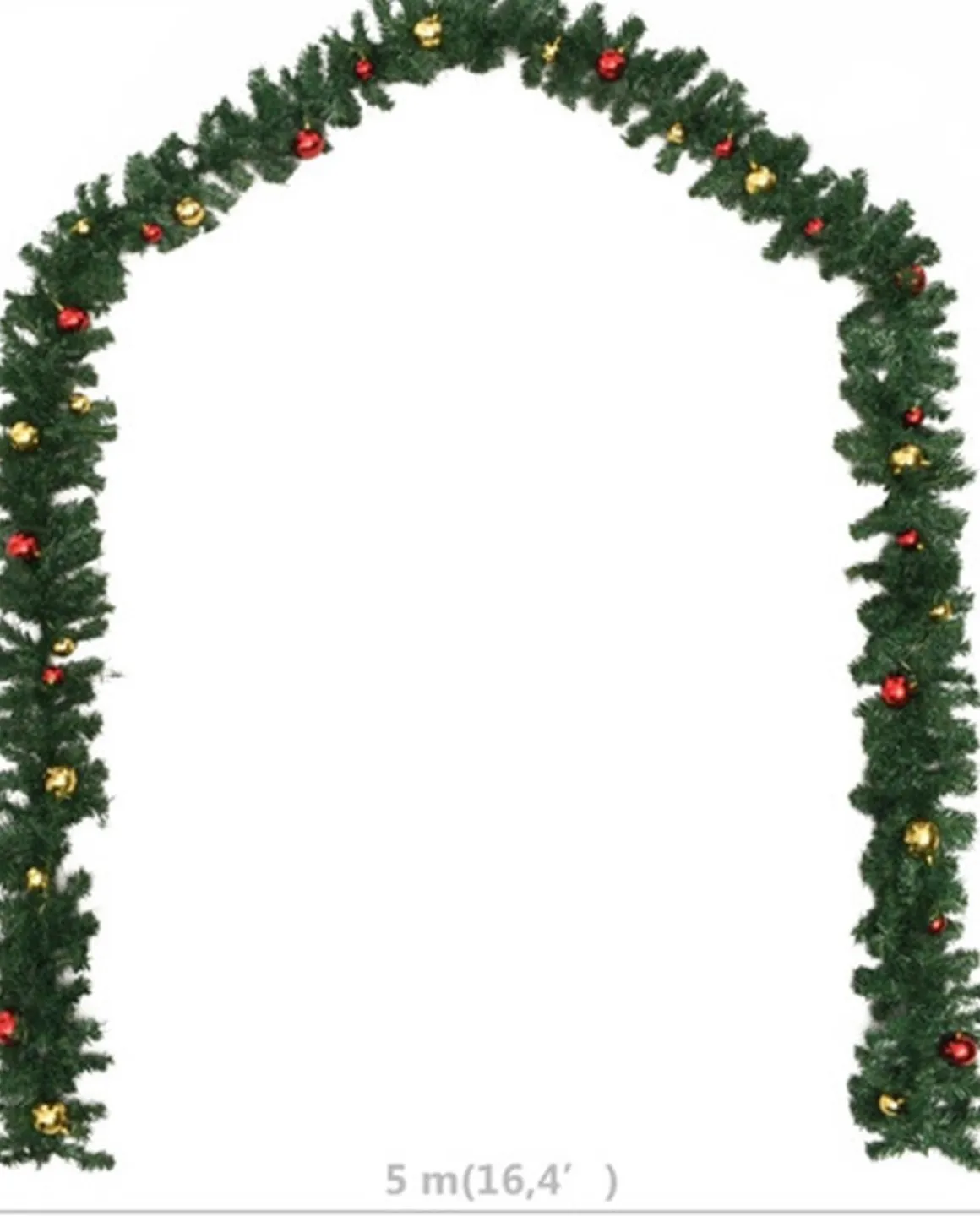 vidaXL Kerstslinger Versierd Met Kerstballen 5 M Clearance