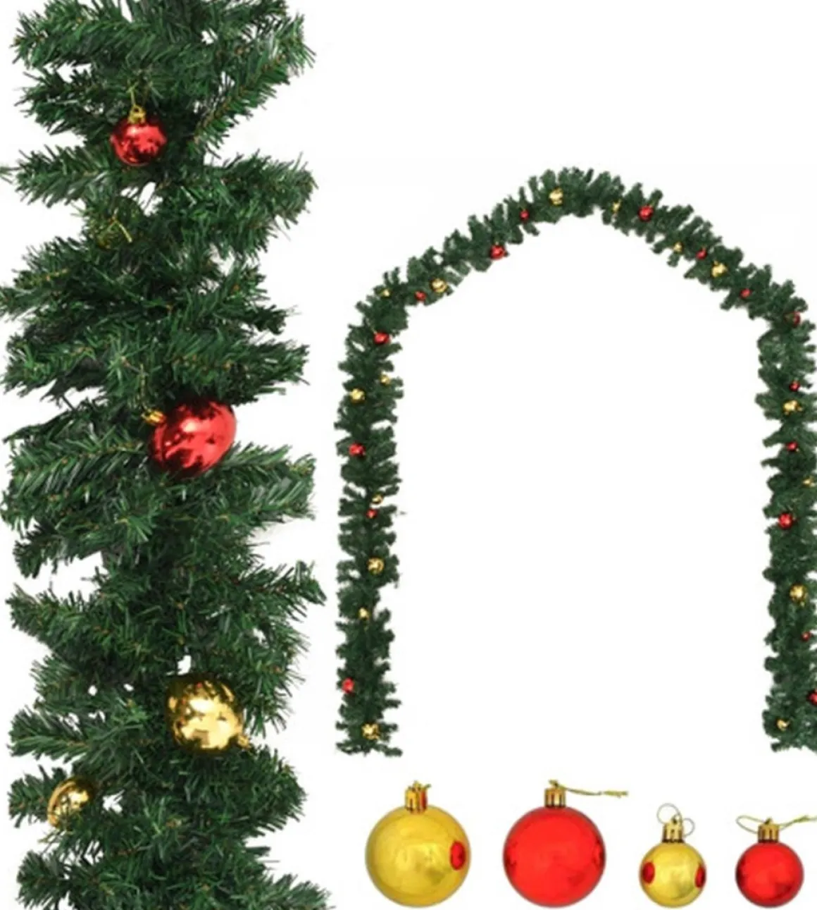 vidaXL Kerstslinger Versierd Met Kerstballen 5 M Clearance