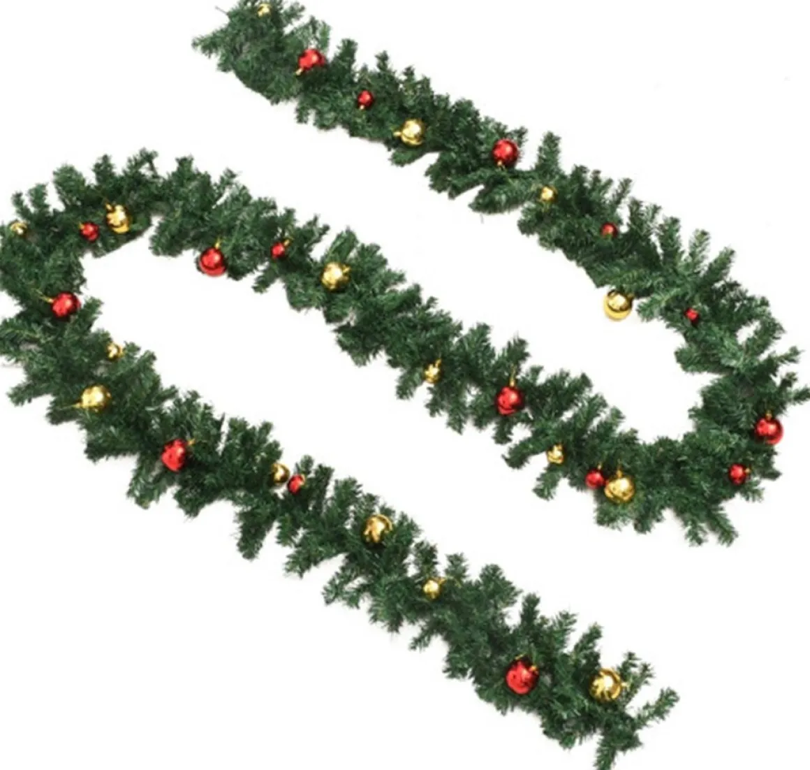 vidaXL Kerstslinger Versierd Met Kerstballen 5 M Clearance