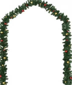 vidaXL Kerstslinger Versierd Met Kerstballen 5 M Clearance