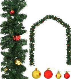 vidaXL Kerstslinger Versierd Met Kerstballen 20 M Store
