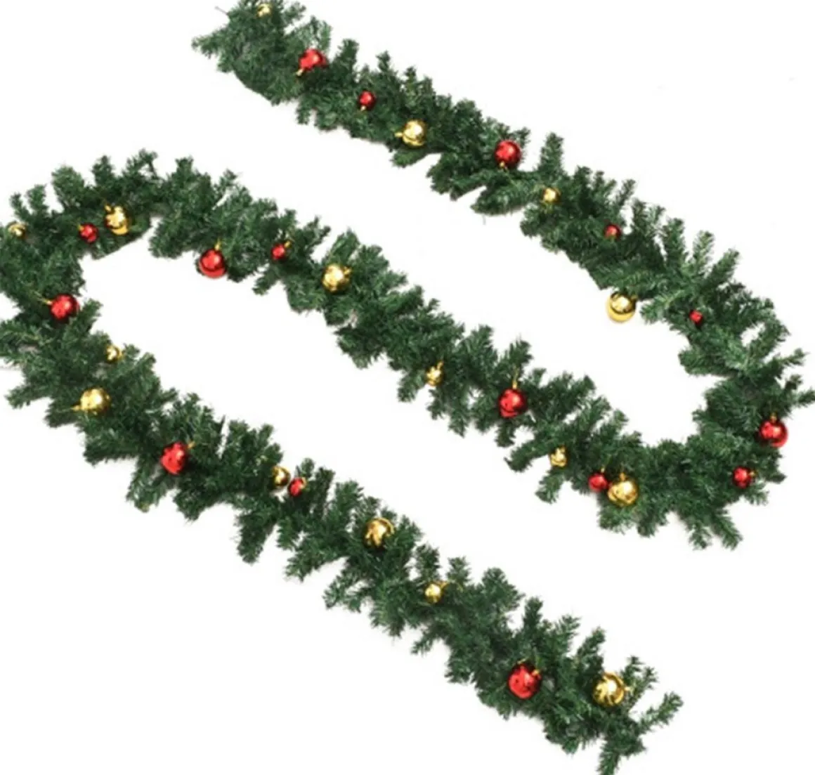 vidaXL Kerstslinger Versierd Met Kerstballen 20 M Store