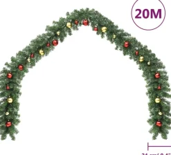 vidaXL Kerstslinger Versierd Met Kerstballen 20 M Store