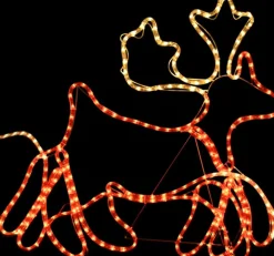 vidaXL Verlichte Kerstfiguren^ Kerstverlichting 6 Rendieren En Slee 2160 Led's Xxl 7 M