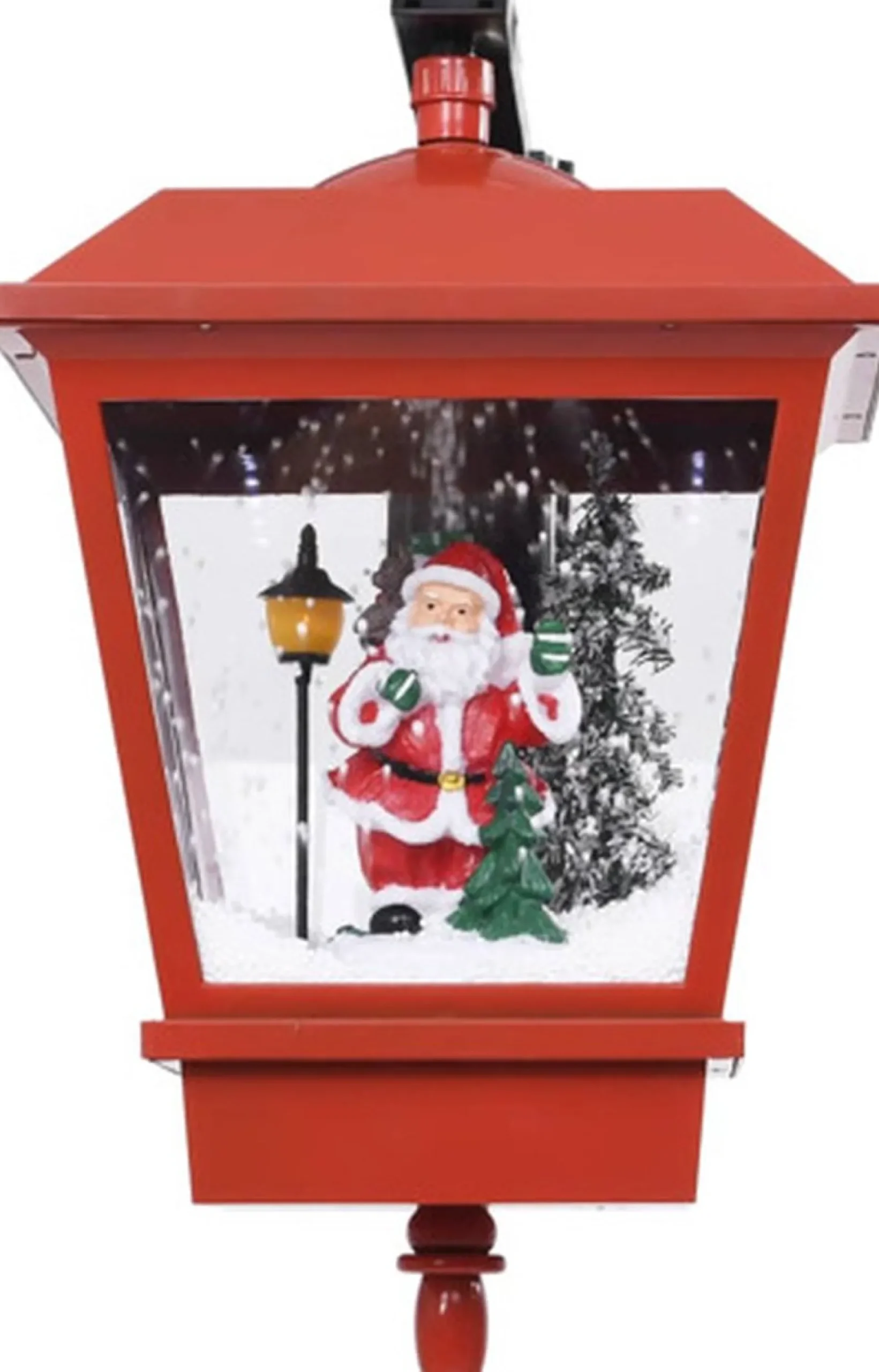 vidaXL Verlichte Kerstfiguren^ Kerstwandlamp Met Led-Lampjes En Kerstman 40X27X45 Cm Rood