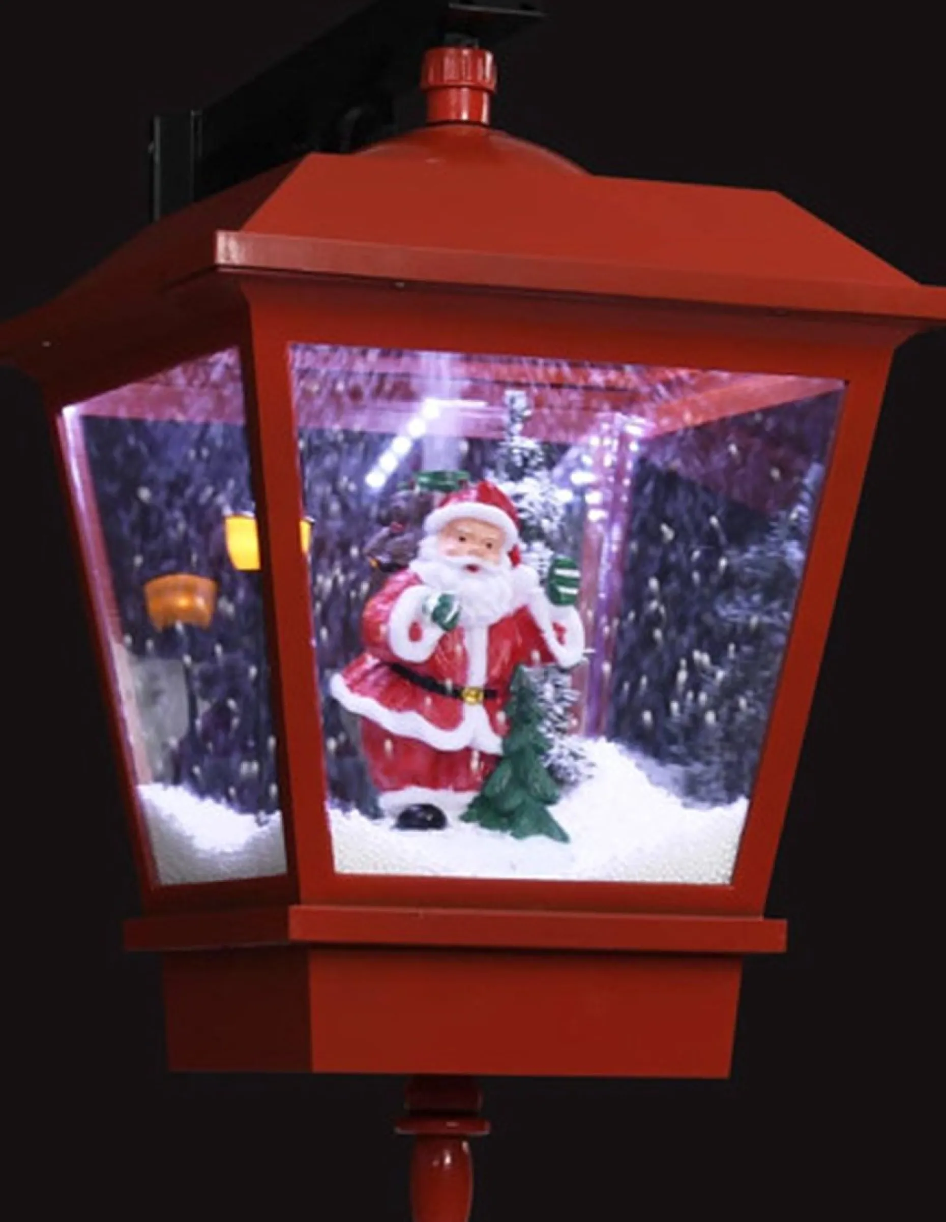 vidaXL Verlichte Kerstfiguren^ Kerstwandlamp Met Led-Lampjes En Kerstman 40X27X45 Cm Rood
