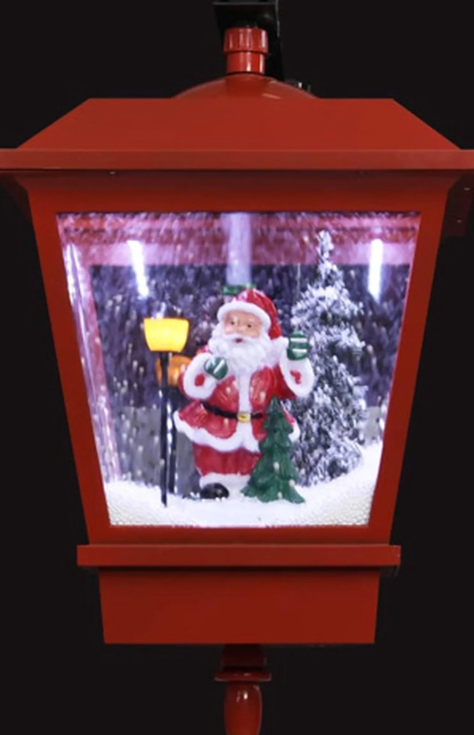vidaXL Verlichte Kerstfiguren^ Kerstwandlamp Met Led-Lampjes En Kerstman 40X27X45 Cm Rood