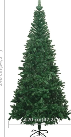 vidaXL Decoratieve Kerstbomen^ Kunstkerstboom L 240 Cm