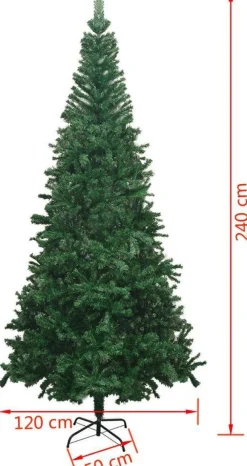 vidaXL Decoratieve Kerstbomen^ Kunstkerstboom L 240 Cm