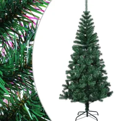 vidaXL Decoratieve Kerstbomen^ Kunstkerstboom Met Iriserende Uiteinden 180 Cm Pvc