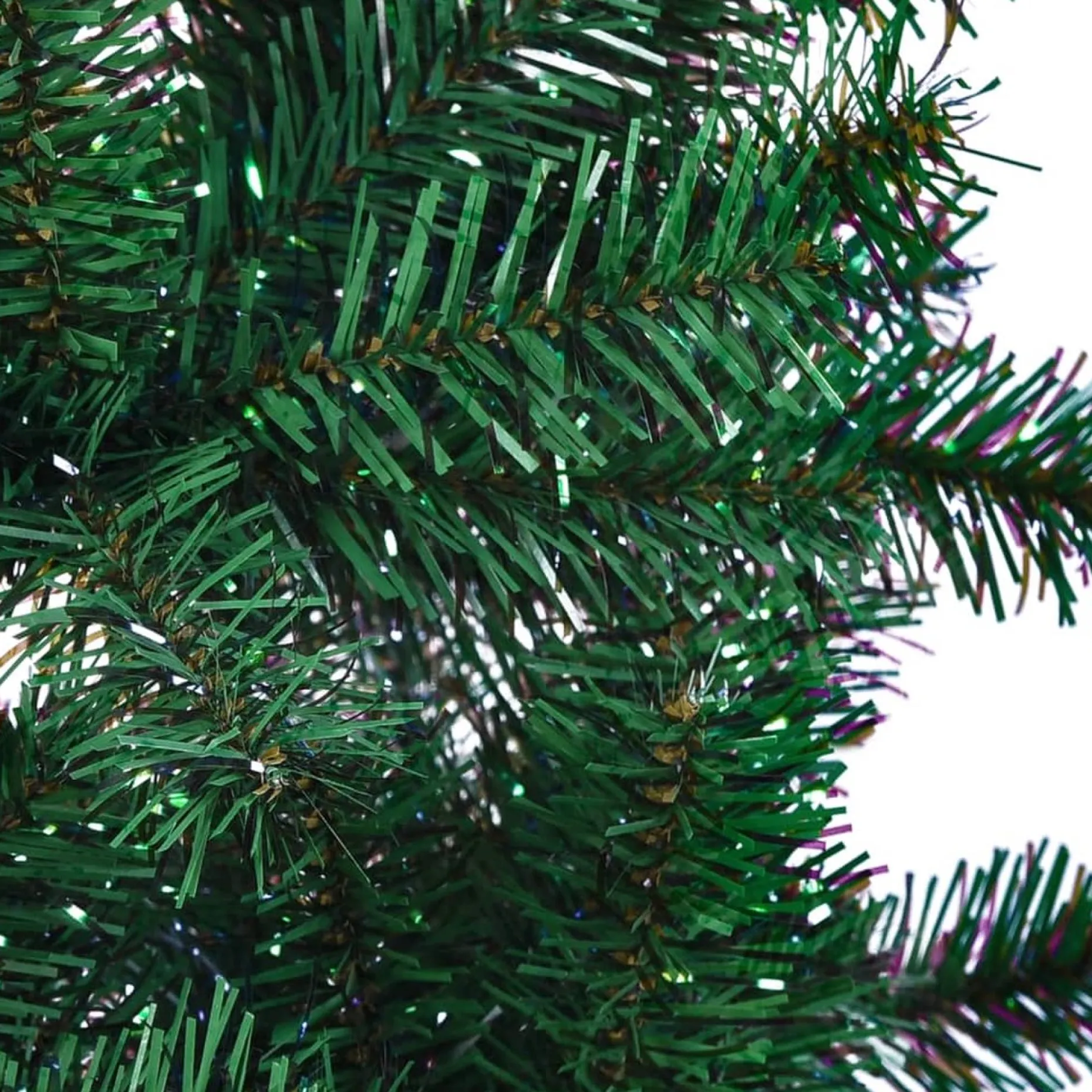 vidaXL Decoratieve Kerstbomen^ Kunstkerstboom Met Iriserende Uiteinden 180 Cm Pvc