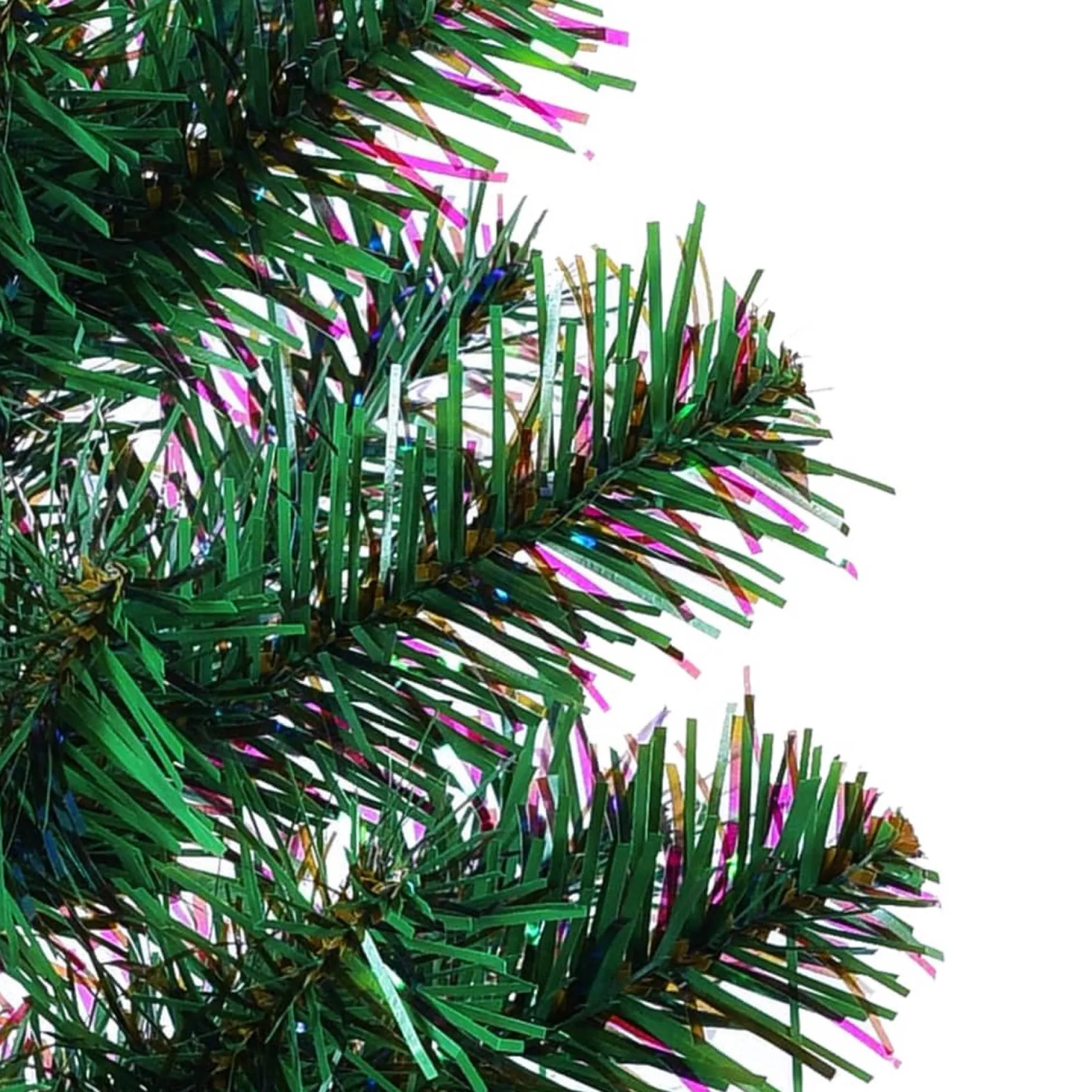 vidaXL Decoratieve Kerstbomen^ Kunstkerstboom Met Iriserende Uiteinden 180 Cm Pvc