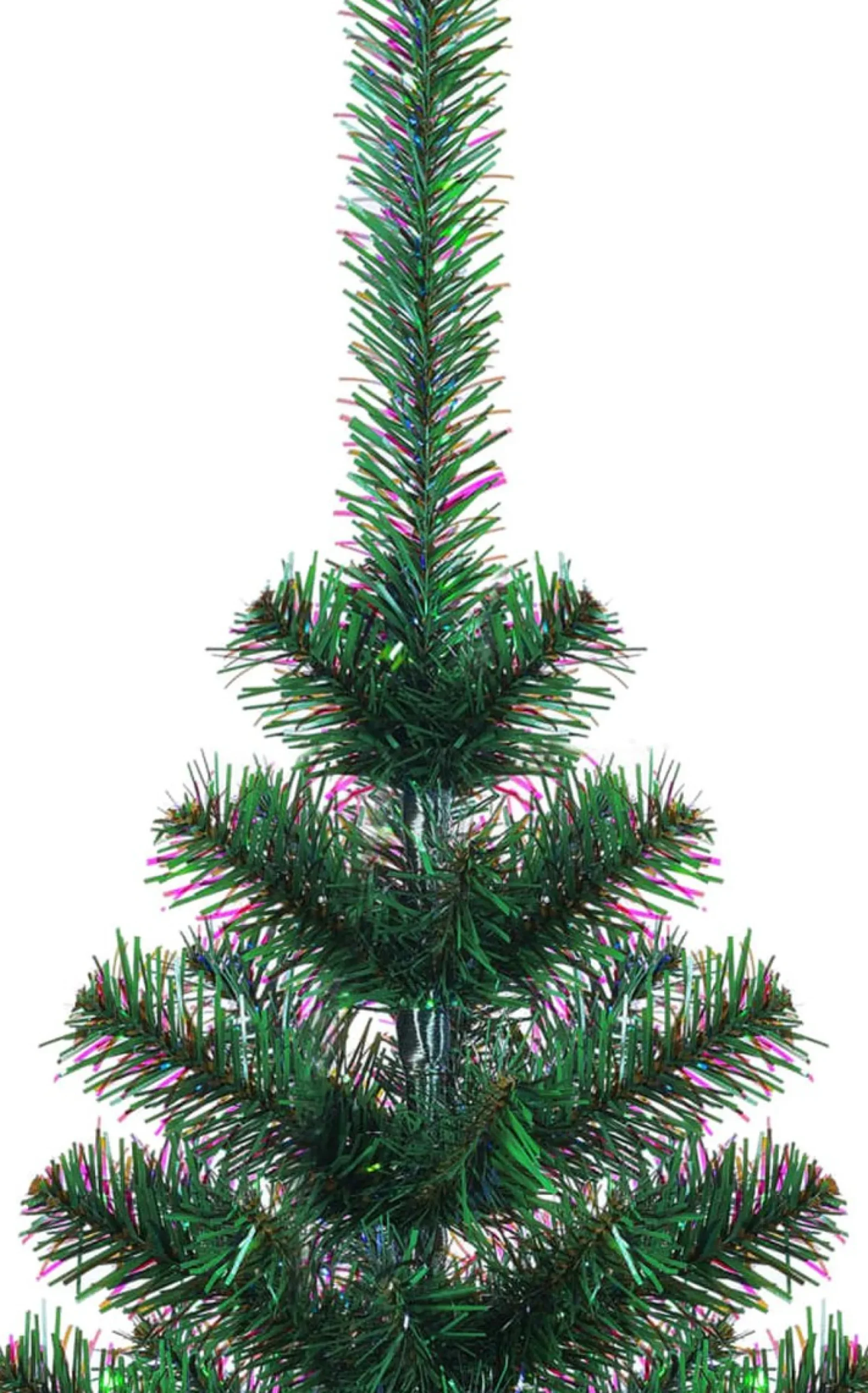 vidaXL Decoratieve Kerstbomen^ Kunstkerstboom Met Iriserende Uiteinden 180 Cm Pvc