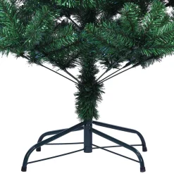vidaXL Decoratieve Kerstbomen^ Kunstkerstboom Met Iriserende Uiteinden 180 Cm Pvc