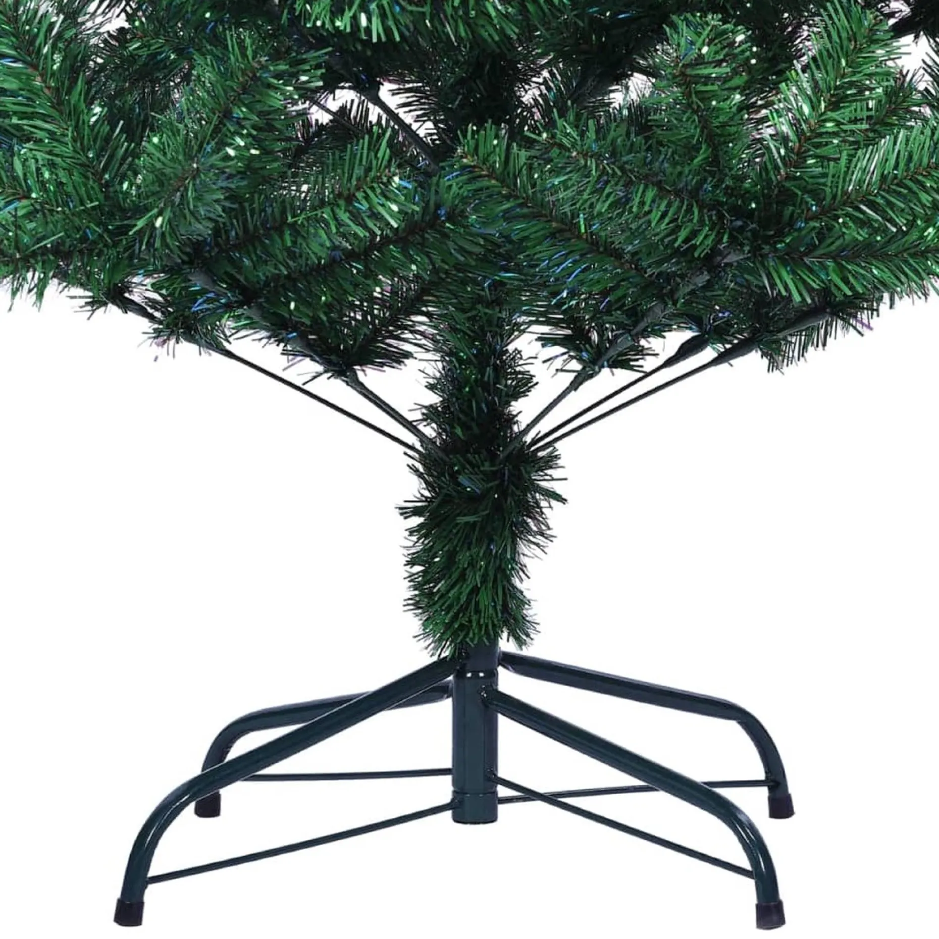 vidaXL Decoratieve Kerstbomen^ Kunstkerstboom Met Iriserende Uiteinden 180 Cm Pvc