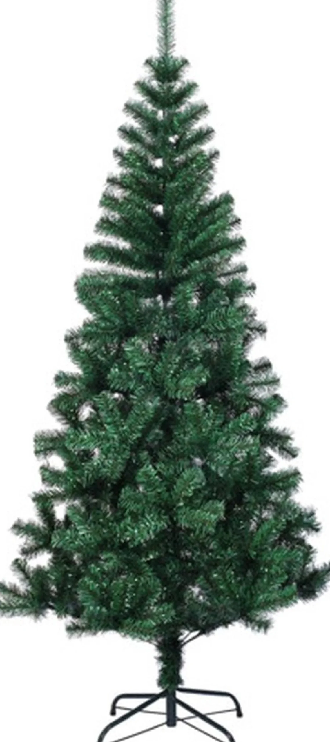 vidaXL Decoratieve Kerstbomen^ Kunstkerstboom Met Iriserende Uiteinden 180 Cm Pvc