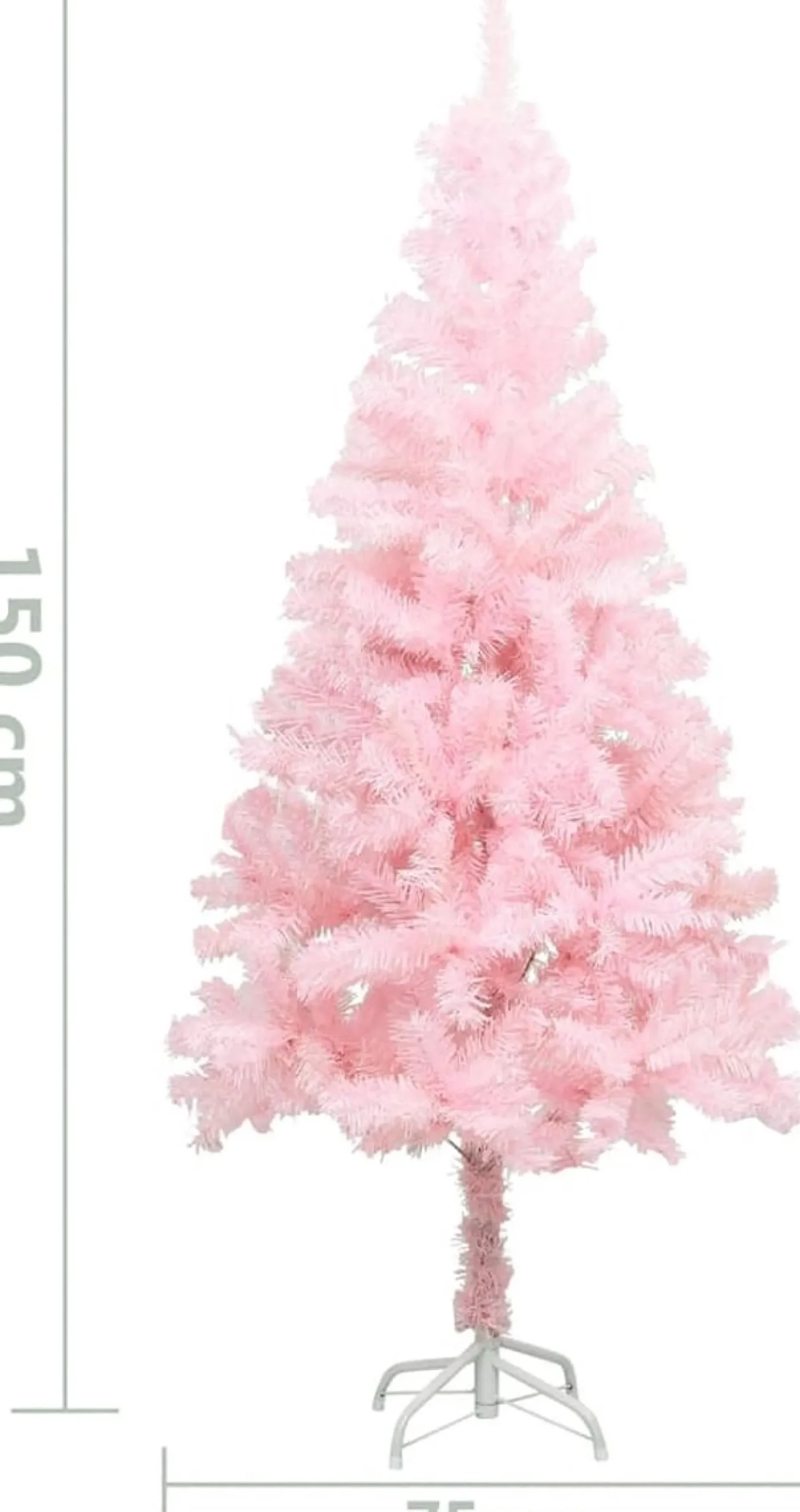 vidaXL Decoratieve Kerstbomen^ Kunstkerstboom Met Standaard 150 Cm Pvc