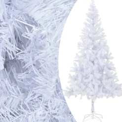 vidaXL Decoratieve Kerstbomen^ Kunstkerstboom Met Stalen Standaard 910 Takken 210 Cm