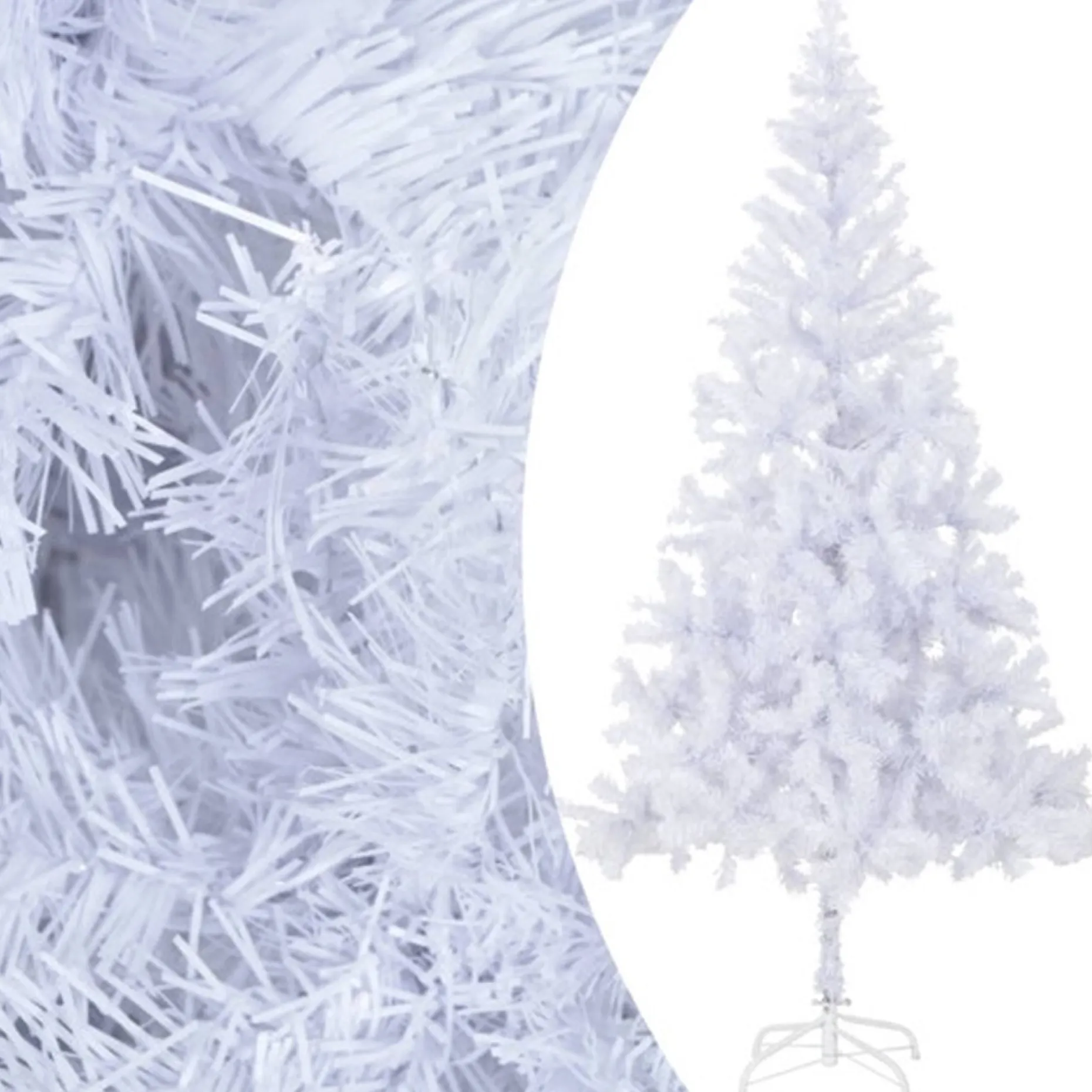 vidaXL Decoratieve Kerstbomen^ Kunstkerstboom Met Stalen Standaard 910 Takken 210 Cm