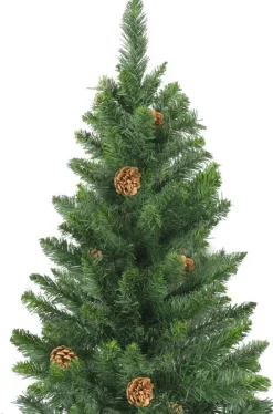 vidaXL Decoratieve Kerstbomen^ Kunstkerstboom Met Stalen Standaard 910 Takken 210 Cm