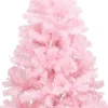 vidaXL Decoratieve Kerstbomen^ Kunstkerstboom Met Standaard 120 Cm Pvc Roze
