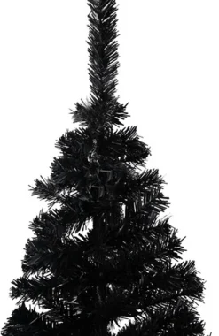 vidaXL Decoratieve Kerstbomen^ Kunstkerstboom Met Standaard 120 Cm Pvc Zwart