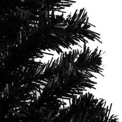 vidaXL Decoratieve Kerstbomen^ Kunstkerstboom Met Standaard 120 Cm Pvc Zwart