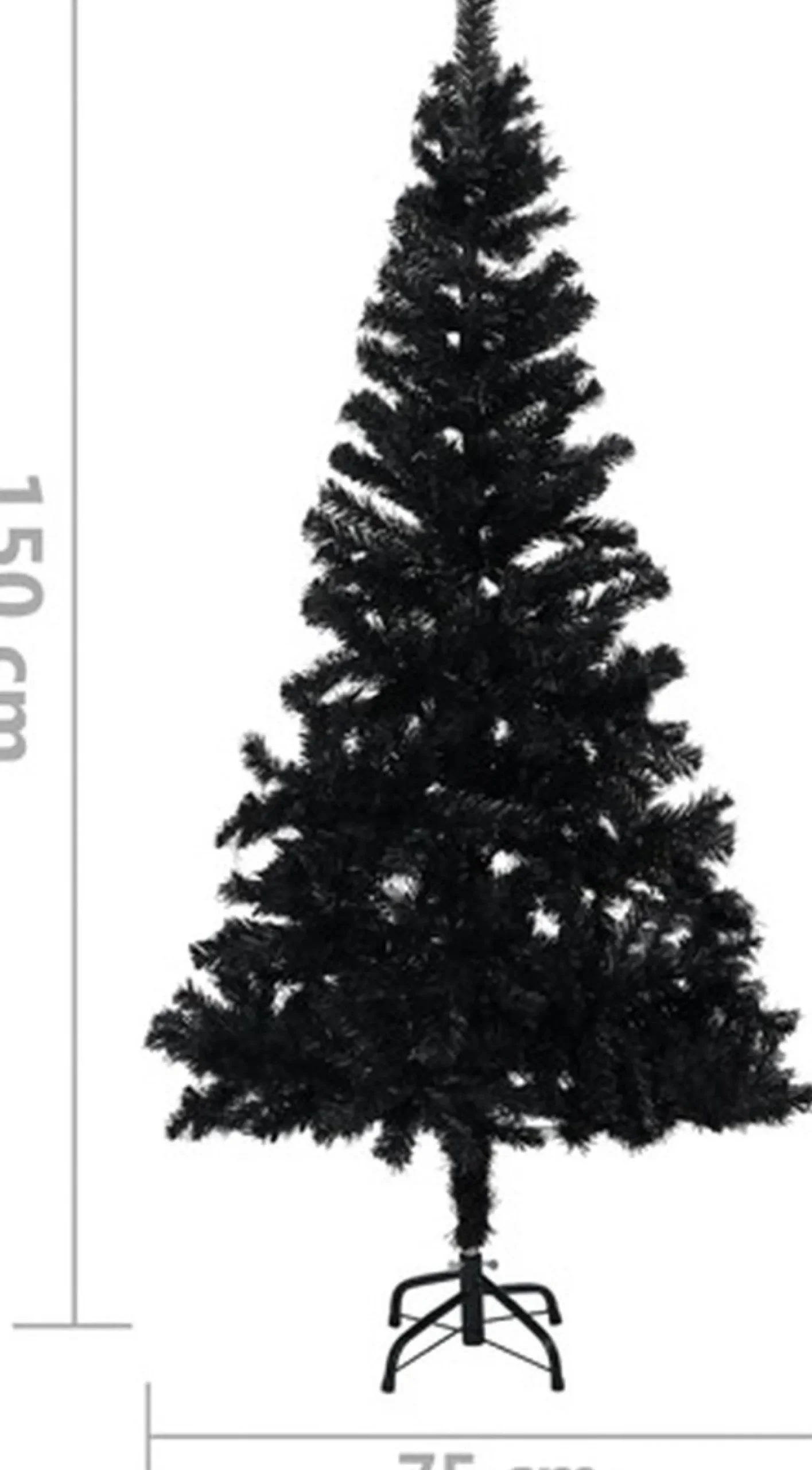 vidaXL Decoratieve Kerstbomen^ Kunstkerstboom Met Standaard 150 Cm Pvc