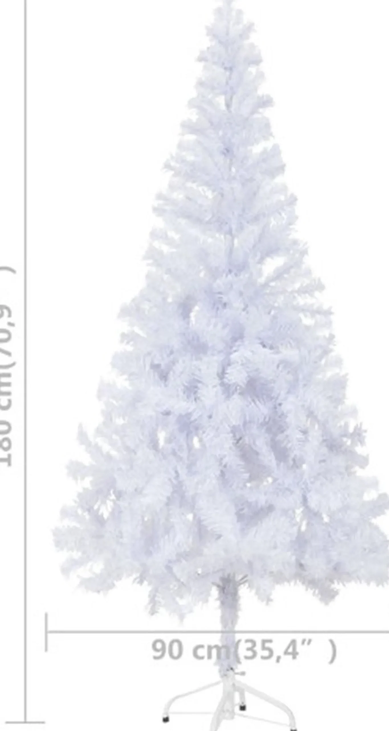 vidaXL Decoratieve Kerstbomen^ Kunstkerstboom Met Standaard 180 Cm 620 Takken