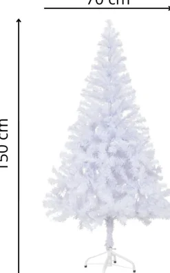 vidaXL Decoratieve Kerstbomen^ Kunstkerstboom Met Standaard 380 Takken 150 Cm