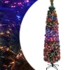 vidaXL Decoratieve Kerstbomen^ Kunstkerstboom Met Standaard Smal Glasvezel 180 Cm
