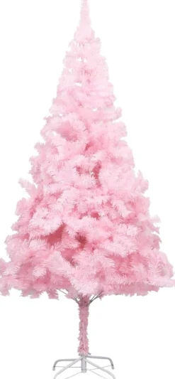vidaXL Decoratieve Kerstbomen^ Kunstkerstboom Met Standaard 180 Cm Pvc Roze