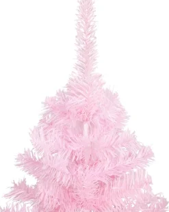vidaXL Decoratieve Kerstbomen^ Kunstkerstboom Met Standaard 180 Cm Pvc Roze