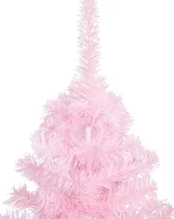 vidaXL Decoratieve Kerstbomen^ Kunstkerstboom Met Standaard 180 Cm Pvc Roze