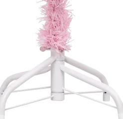 vidaXL Decoratieve Kerstbomen^ Kunstkerstboom Met Standaard 180 Cm Pvc Roze