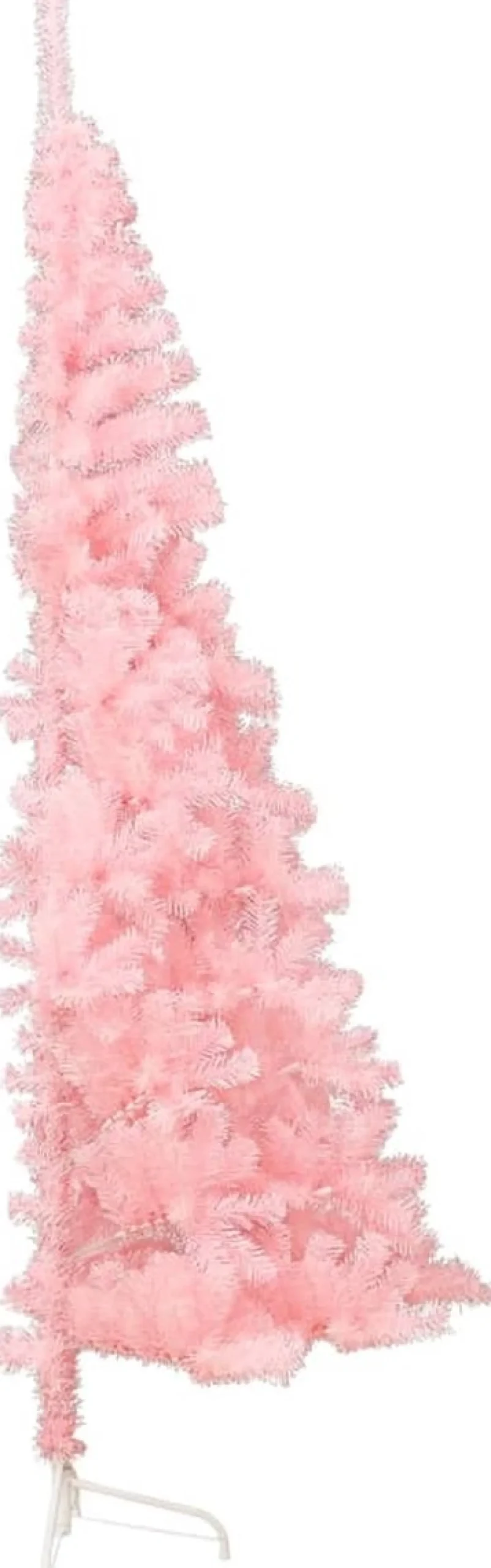 vidaXL Decoratieve Kerstbomen^ Kunstkerstboom Met Standaard Half 150 Cm Pvc Roze
