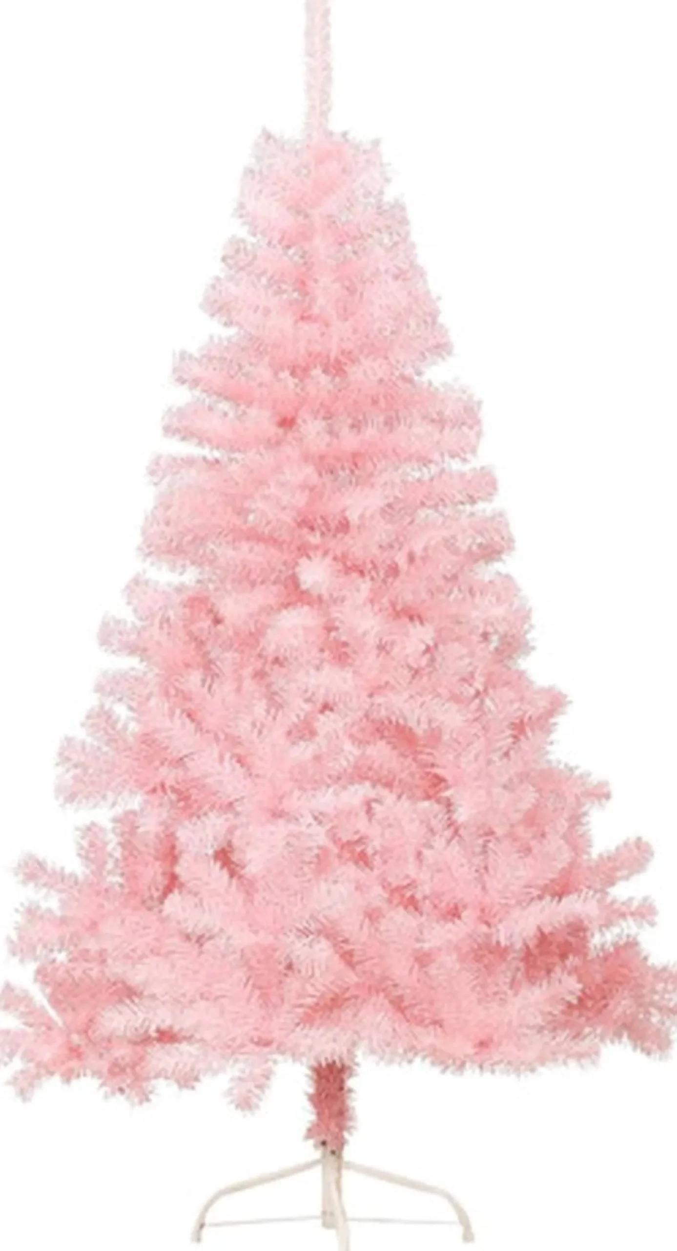 vidaXL Decoratieve Kerstbomen^ Kunstkerstboom Met Standaard Half 150 Cm Pvc Roze