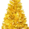 vidaXL Decoratieve Kerstbomen^ Kunstkerstboom Met Standaard 180 Cm Pet Goudkleurig