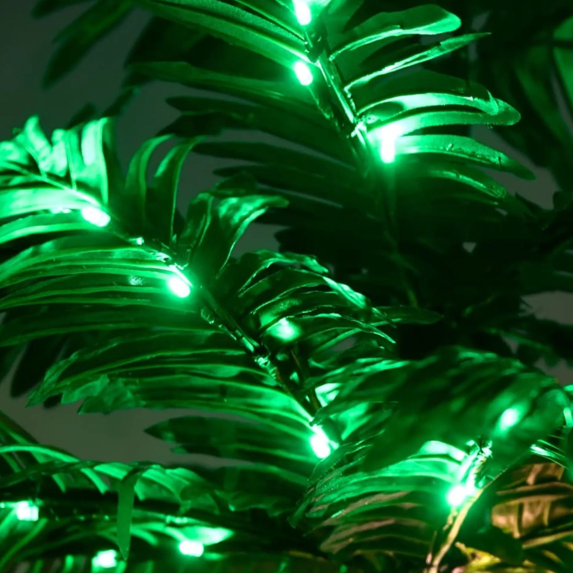 vidaXL Decoratieve Kerstbomen^ Palmboom Led 72 Led's Warmwit 120 Cm