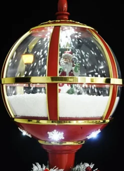 vidaXL Verlichte Kerstfiguren^ Straatlantaarn Met Kerstman Led 175 Cm