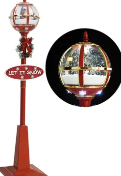 vidaXL Verlichte Kerstfiguren^ Straatlantaarn Met Kerstman Led 175 Cm