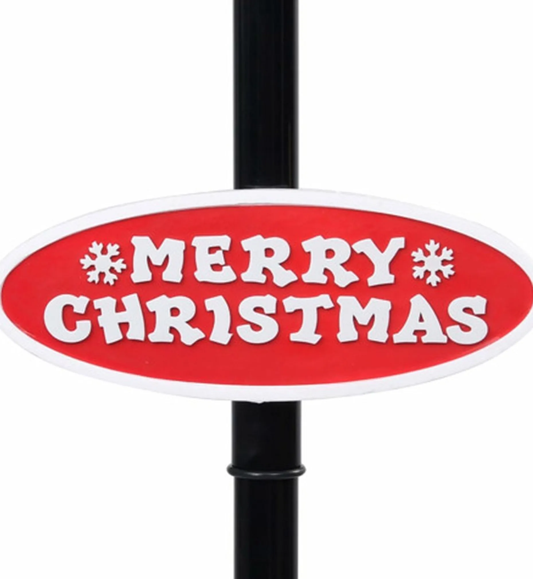 vidaXL Verlichte Kerstfiguren^ Straatlantaarn Met Kerstman 81X40X188 Cm Pvc Zwart En Rood