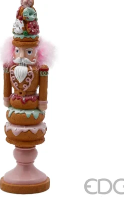 EDG - Enzo De Gasperi Viv! Christmas Kerstbeeld - Kerst Notenkraker Donuts - Pastel - Roze Groen - 37Cm Best