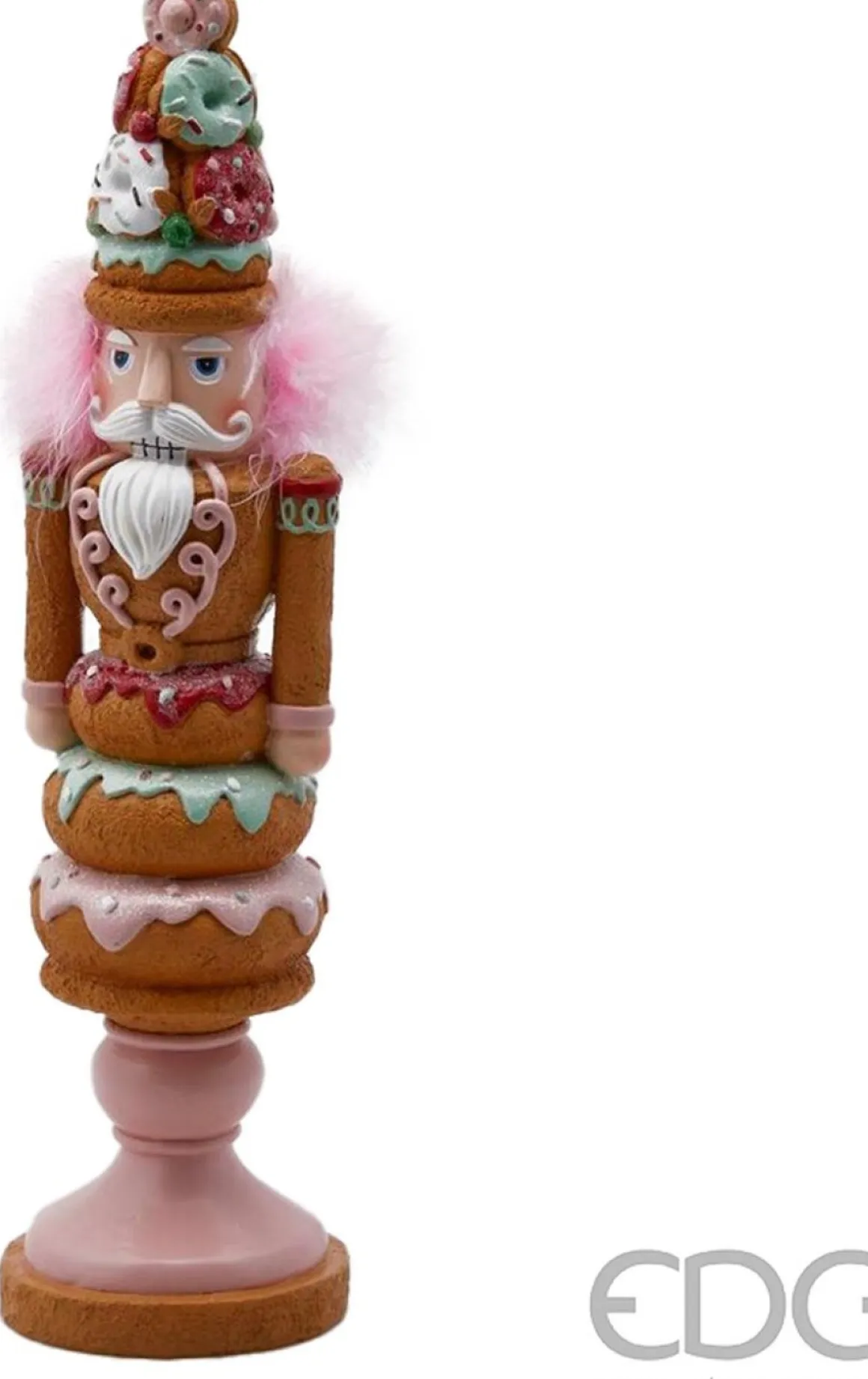 EDG - Enzo De Gasperi Viv! Christmas Kerstbeeld - Kerst Notenkraker Donuts - Pastel - Roze Groen - 37Cm Best