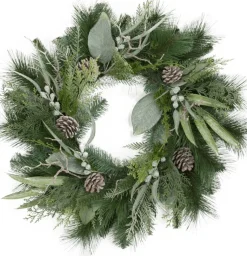 Viv! Home Luxuries Kerstkrans Met Dennenappels - Groen Grijs - O60Cm Sale