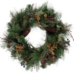 Viv! Home Luxuries Kerstkrans Met Dennenappels - Groen - O40Cm Best Sale