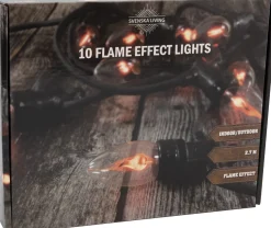 Svenska Living Kerstlichtsnoeren^Vlamverlichting 10 Lamps Flame Effect