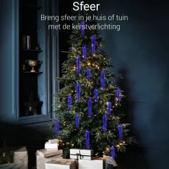 VOTRONIC Lichtslangen^Voltronic Kerstverlichting - Led Ijspegel Verlichting - Met Afstandsbediening & Timer - Kerstlampjes - Kerstverlichting Binnen - Kerstverlichting Buiten - Feestverlichting - Feest - Kerst - 40 Ijspegels - 5.5M Verlichting + 5M Snoer
