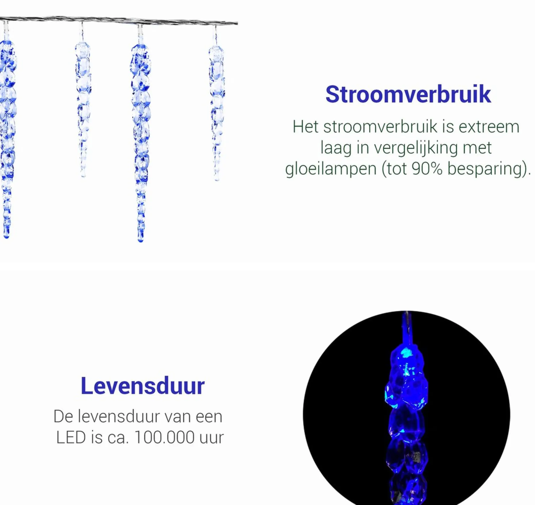 VOTRONIC Lichtslangen^Voltronic Kerstverlichting - Led Ijspegel Verlichting - Met Afstandsbediening & Timer - Kerstlampjes - Kerstverlichting Binnen - Kerstverlichting Buiten - Feestverlichting - Feest - Kerst - 40 Ijspegels - 5.5M Verlichting + 5M Snoer